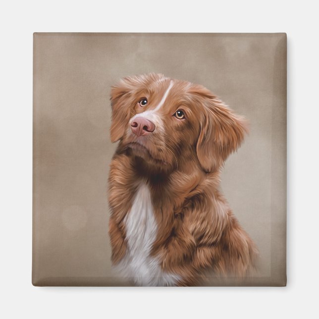 Aimant Chien de la Nouvelle-Écosse pour l'essai de canard (Devant)