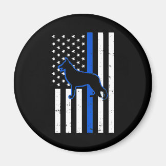 Aimant Chien de police berger allemand K9 Patriotique