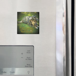 Aimant Chien d'Halloween en Camouflage