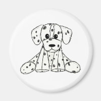 Chien en dalmate dessin simple noir