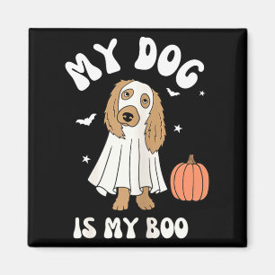 Aimant Chien est boo pour l'ambiance d'Halloween noir et 