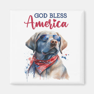 Aimant Chien-Lab patriotique
