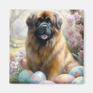 Aimant Chien Mastiff Tibétain avec Vacances de Pâques Œuf