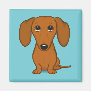 Aimant Chien mignon de bande dessinée du chien   Doxie d