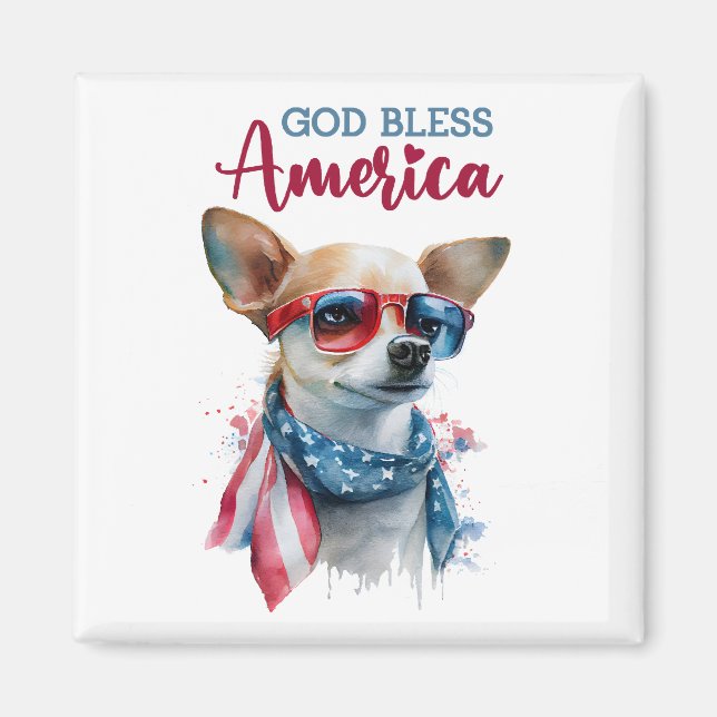 Aimant Chien patriote-Chihuahua (Devant)