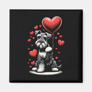 Aimant Chien Schnauzer Saint-Valentin Propriétaire de chi