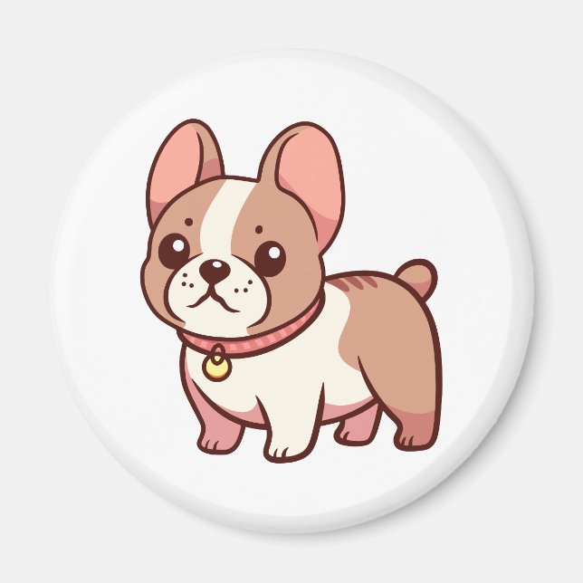 Aimant Chien-taupe français mignon (Devant)