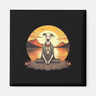 Aimant Chien Whippet Méditation Yoga Hommes Femmes Enfant