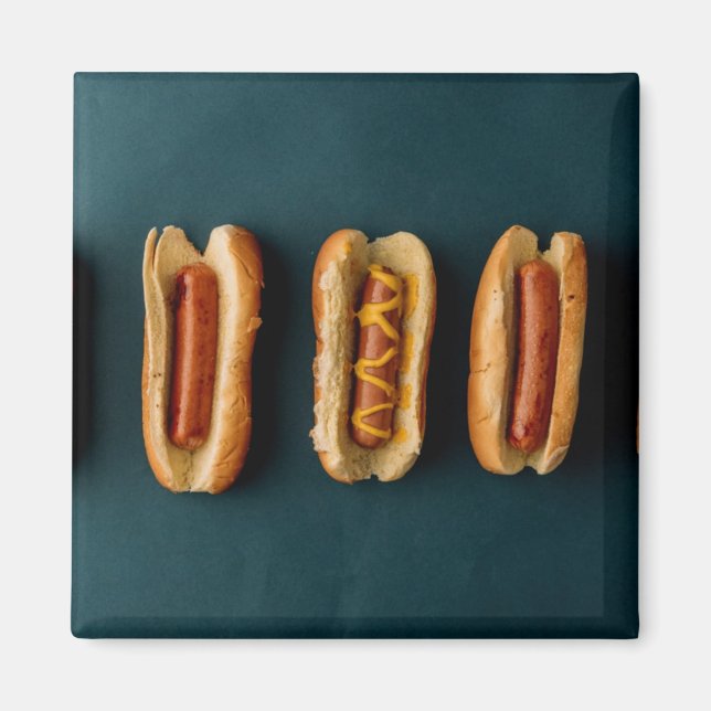 Aimant Chiens chauds et fusils (Devant)