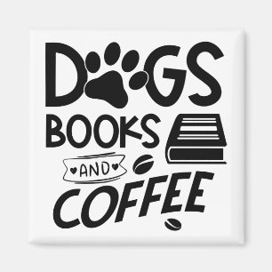 Aimant Chiens Livres Typographie Café Lecture Citation D