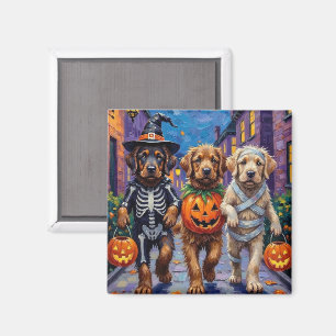 Aimant Chiens Mastiff Tibétain en costumes d'Halloween