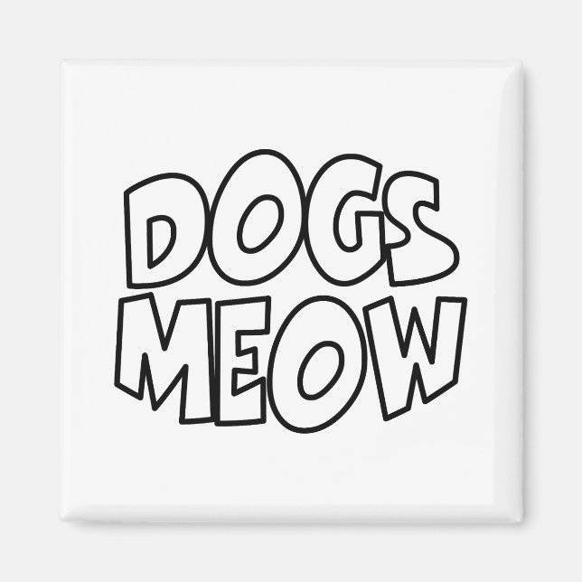 Aimant Chiens Meow (Devant)