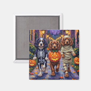 Aimant Chiens Sussex Spaniel en costumes d'Halloween