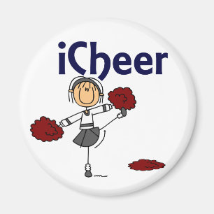 Aimant Chiffre de bâton d'acclamation du pom-pom girl I