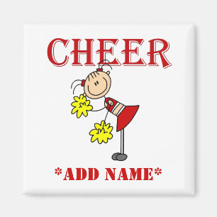 Aimant Chiffre pom-pom girl de bâton
