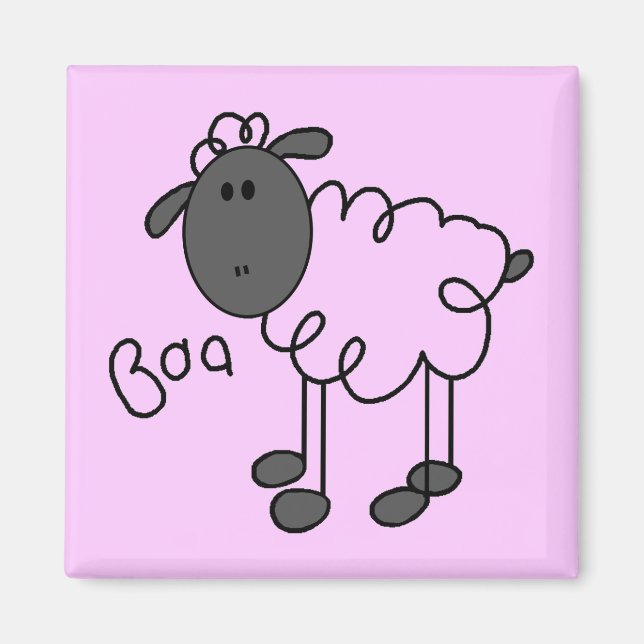 Aimant Chiffre T-shirts et cadeaux de bâton de moutons (Devant)