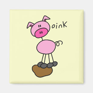 Aimant Chiffre T-shirts et cadeaux de bâton de porc