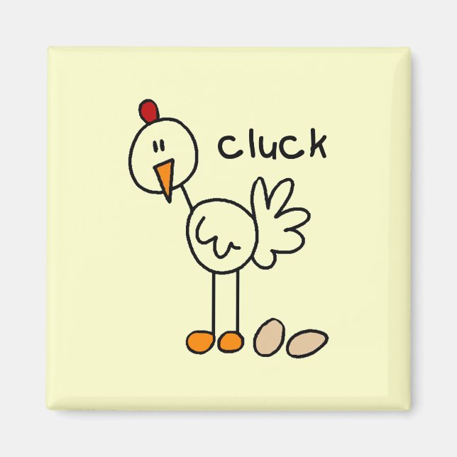 Aimant Chiffre T-shirts et cadeaux de bâton de poulet (Devant)