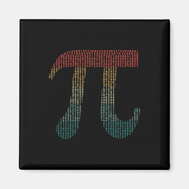 Aimant Chiffres De Pi Dans Les Numéros De Code Source Pi  (Devant)