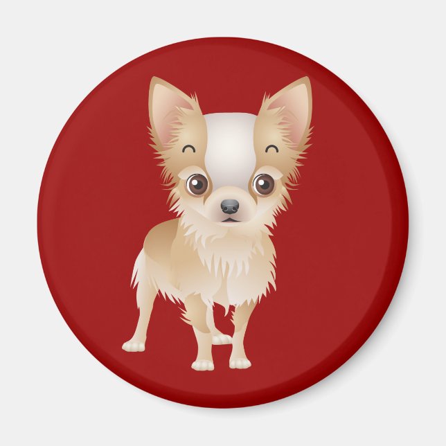 Aimant Chihuahua Chien Chien Chien Chien Rouge Réfrigérat (Devant)
