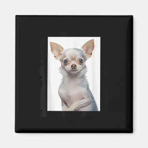Aimant Chihuahua Chig à vapeur avec tatouage Super Chien 