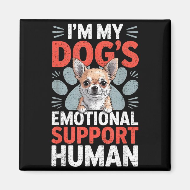 Aimant Chihuahua Dog Emotional Suprt Human  (Devant)