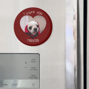 Aimant Chihuahua mignon wua vous aimez Saint Valentin pho