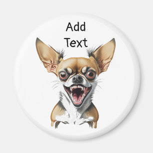 Aimant Chihuahua moyen personnalisé Chiens amusants
