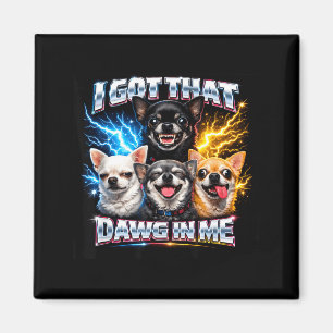 Aimant Chihuahua vintage a le chien en garçons filles drô