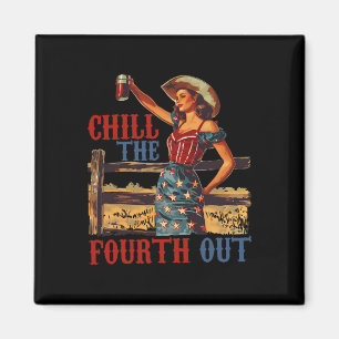 Aimant Chill Le Quatrième Hors Rétro 4 juillet Patriotiqu