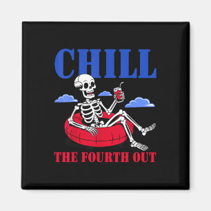 Aimant Chill Out Quatrième Skeleton Usa Patriotique 4ème 