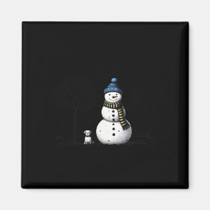 Aimant Chillin avec mes neiges Noël Snowman givré