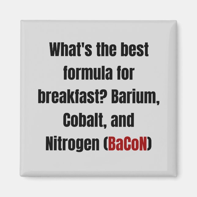 Aimant Chimie Bacon Pun (Devant)