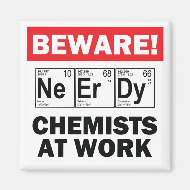 aimant chimiste nerdy (Devant)