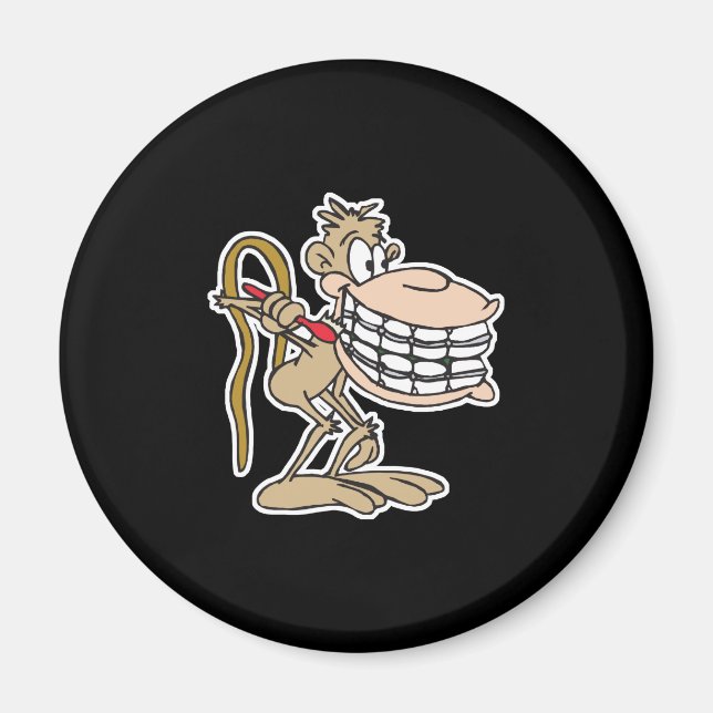 Aimant chimpanzé avec accolades (Devant)