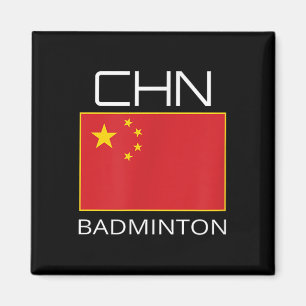 Aimant Chine Badminton Équipe Ventilateur Cadeau Athlète 