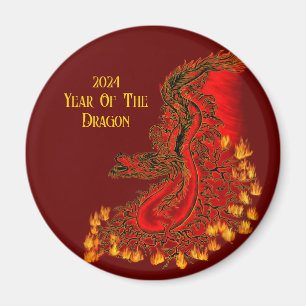 Aimant Chine Dragon, 2024 Année Du Dragon