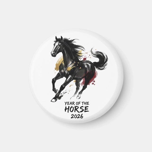 Aimant Chinese New Year 2026 Horse Art (Devant)