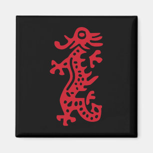 Aimant Chinois Mah Jong Dragon Rouge Carrelage Mahjong Co