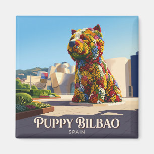 Aimant Chiot au Guggenheim Bilbao Espagne