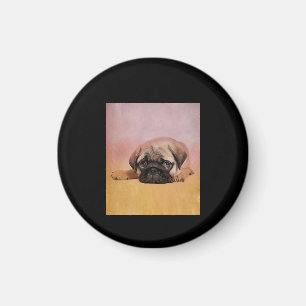 Aimant Chiot Carlin mignon   Cadeau Amoureux de les chien