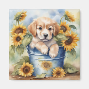 Aimant Chiot de tournesol