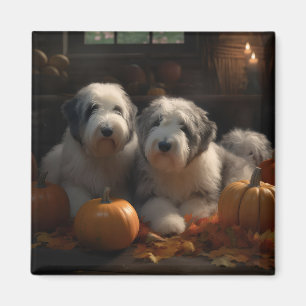 Aimant Chiot Old English Sheepdog Délice d'Automne Citrou