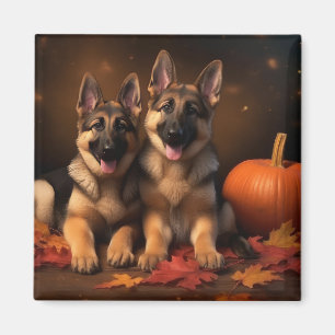 Aimant Chiots Berger Allemand Délice d'Automne Citrouille