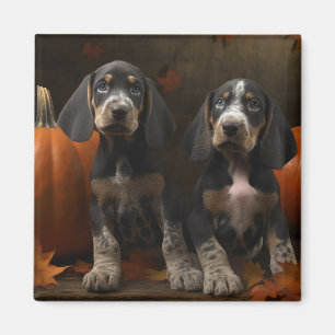Aimant Chiots Bluetick Coonhound Délice d'Automne Citroui