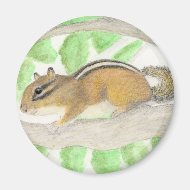 Aimant Chipmunk dans l'arbre Apple (Devant)