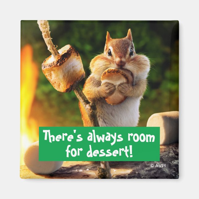 Aimant Chipmunk Manger Marshmallow (Devant)