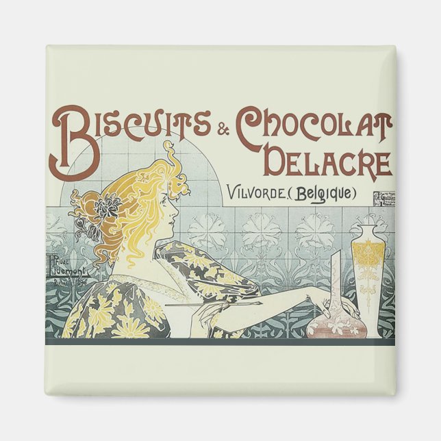 Aimant Chocolat Art Nouveau (Devant)