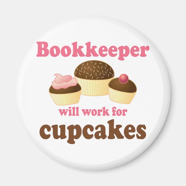 Aimant Chocolat Bookkeeper Occupation Cadeau (Devant)