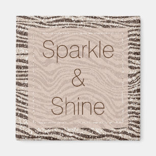 Aimant Chocolat Brown crème Blush Zebra Parties scintilla